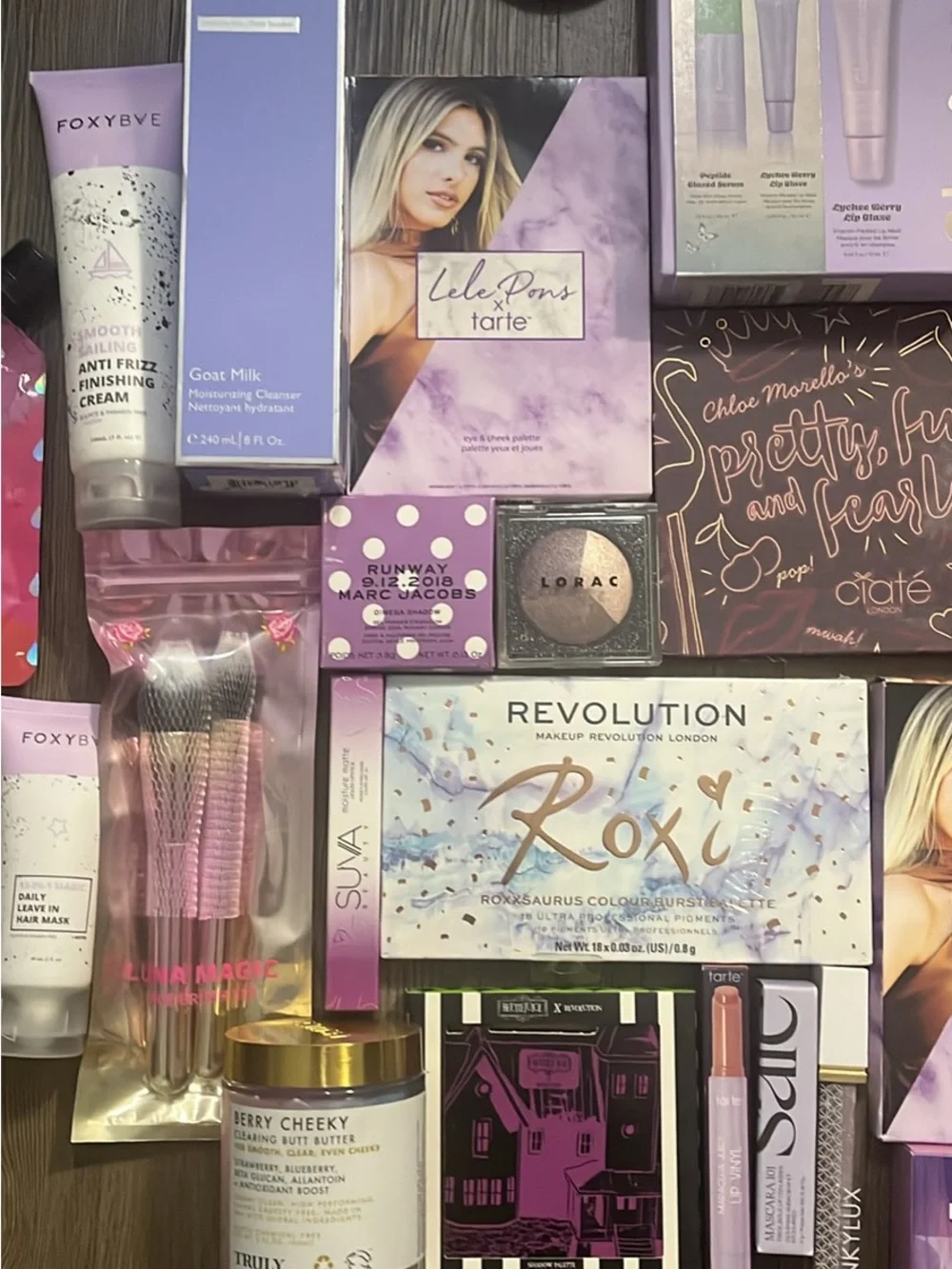 Kate Somerville Purple Eye Mask & Mixed Pink-Purple Makeup Lot